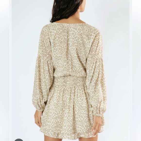 NWT Girl in the Sun Lush Life Leopard Print Mini Dress women size Medium - Picture 5 of 11